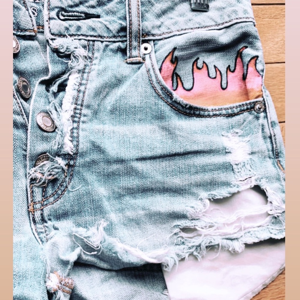 Painted denim